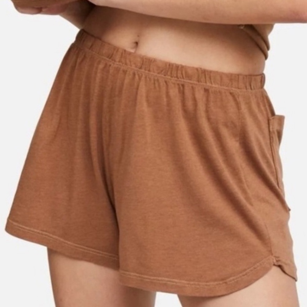 MATE the Label Brown Cozy Lounge Pajama Shorts